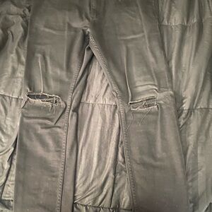 Black Distressed Pants